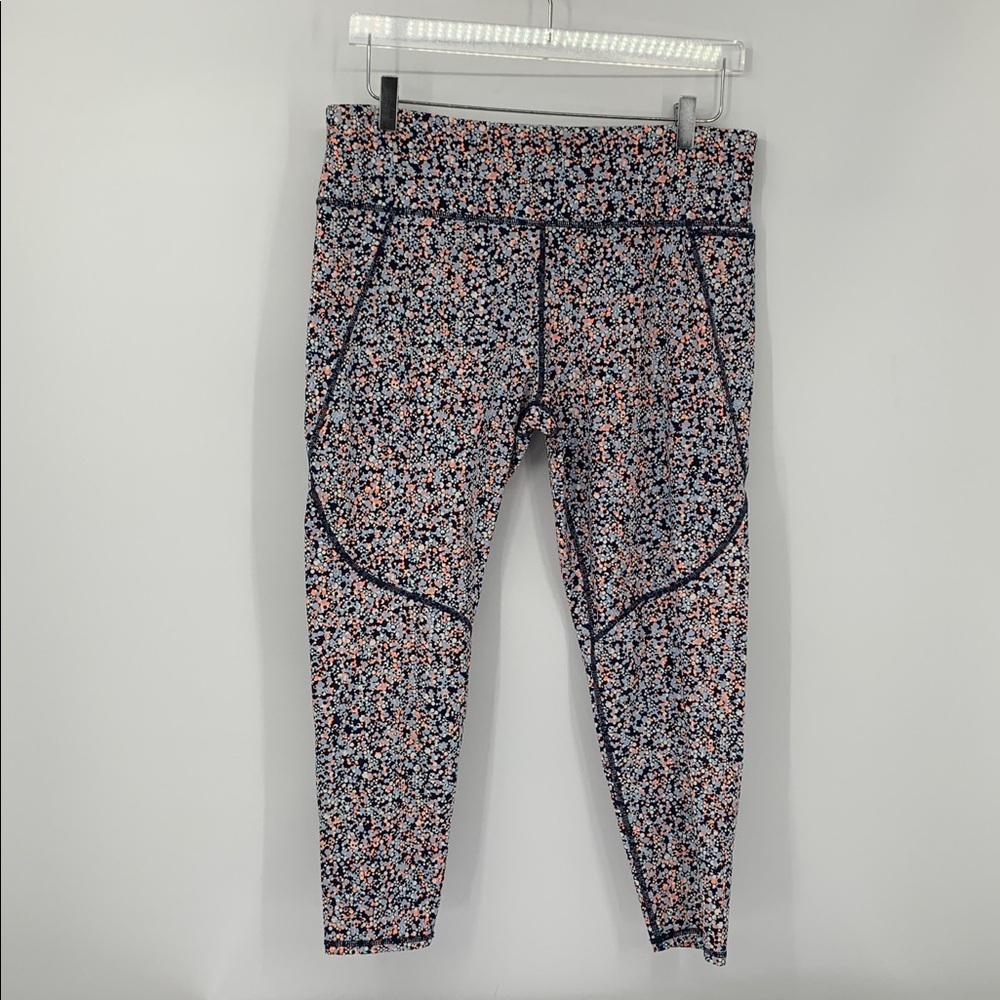 Sweaty Betty Power 7/8 leggings compression yoga active speckle navy pink new XL
